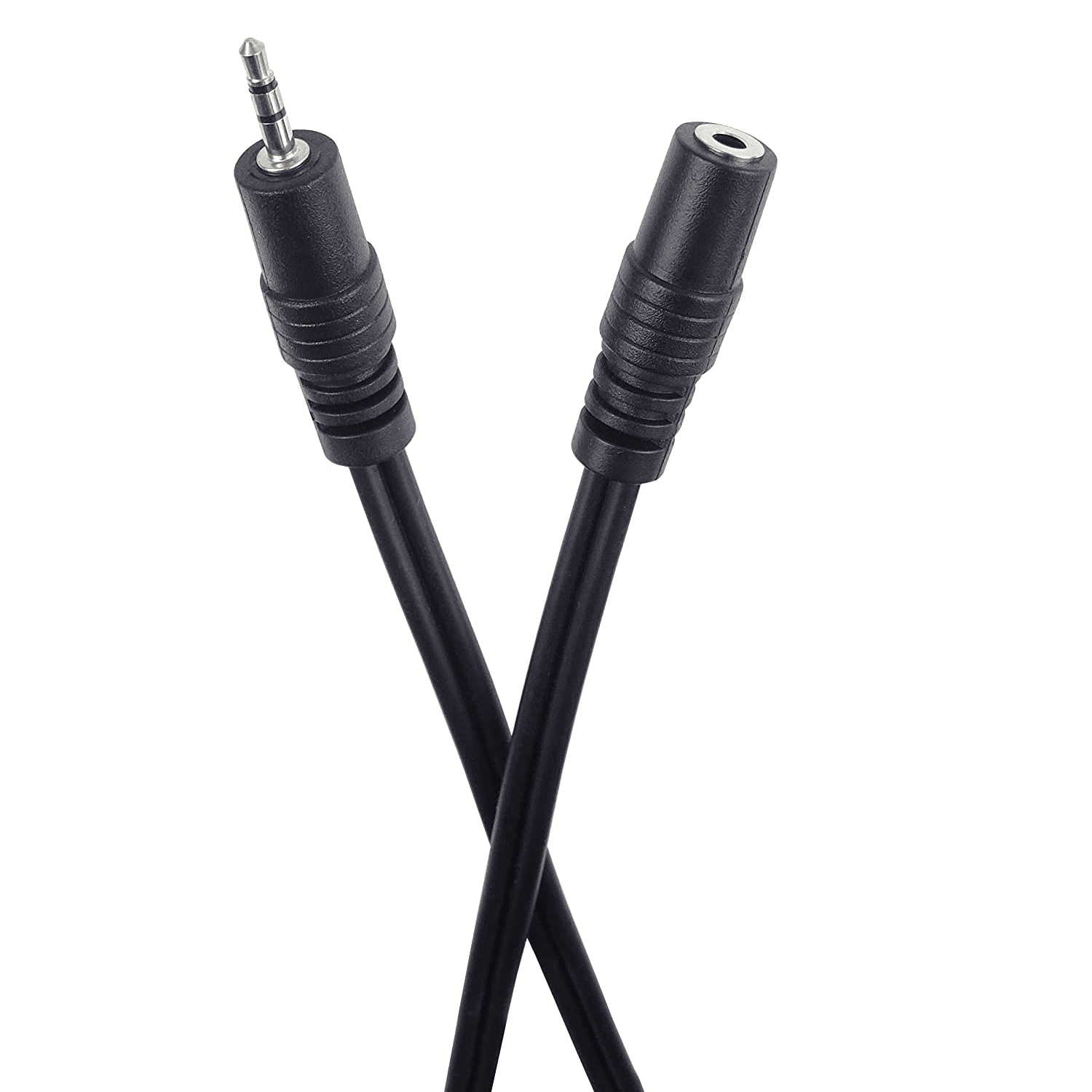 Cable de audio estereo jack 2.5 macho a jack 2.5 hembra 2 M Negro