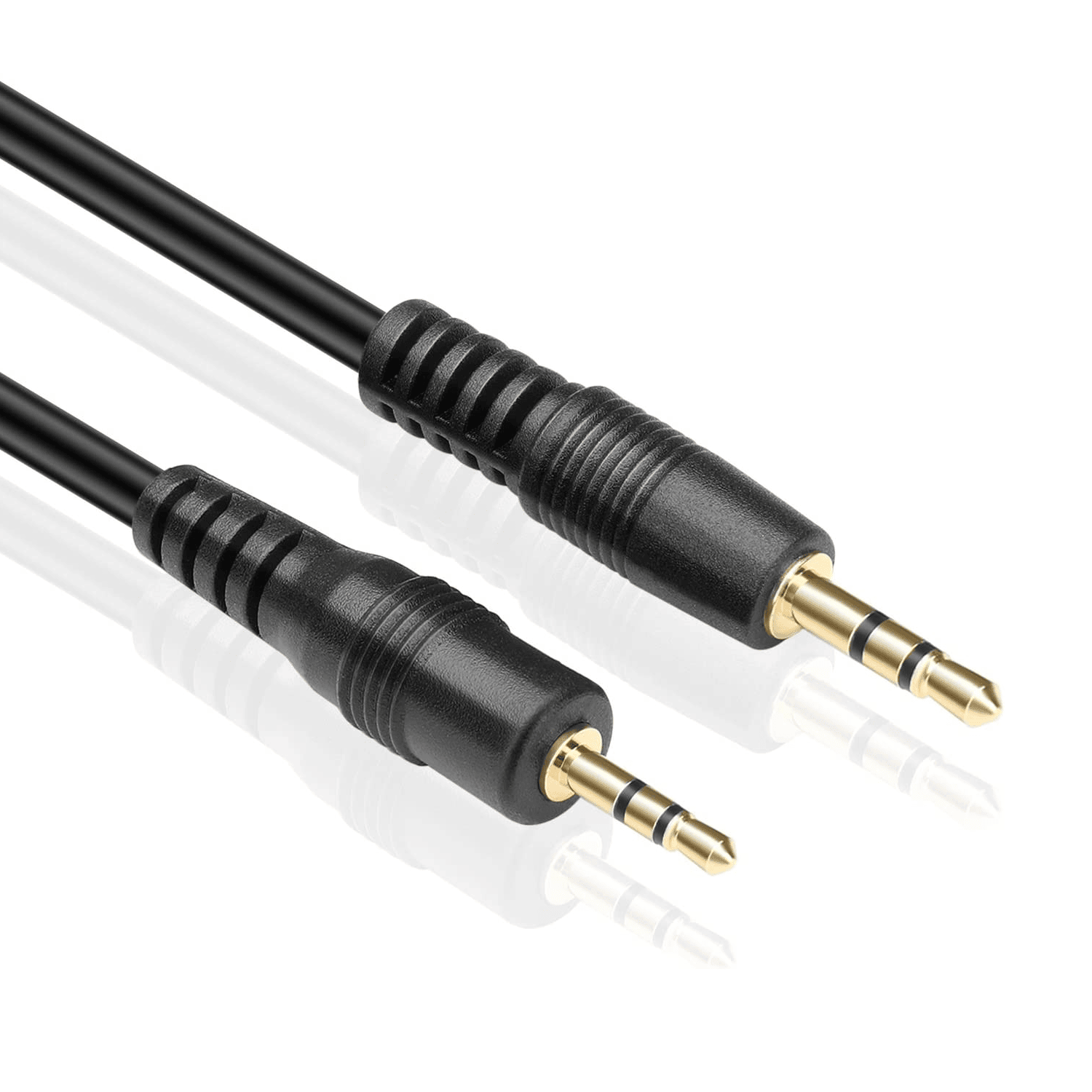 Cable de audio estereo jack 2.5 macho a jack 3.5 macho 2 M Negro