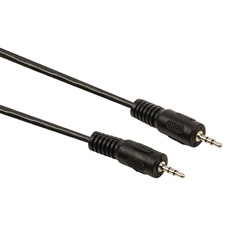 Cable de audio estereo jack  2.5 macho a jack 2.5 macho 1.5 M Negro