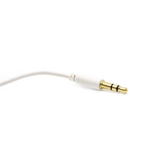 Cable de audio estereo jack 3.5 macho a jack 3.5 hembra 5 M Blanco