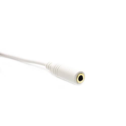 Cable de audio estereo jack 3.5 macho a jack 3.5 hembra 5 M Blanco
