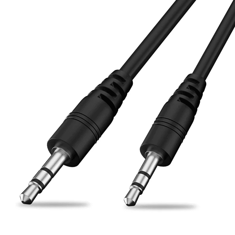 Cable de audio estereo jack 3.5 macho-macho 1.5 M Negro