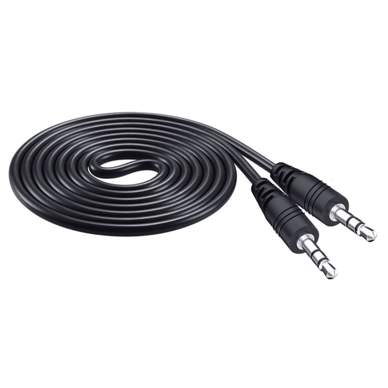 Cable de audio estereo jack 3.5 macho-macho 1.5 M Negro
