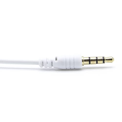 Cable de Audio Estereo Jack 3.5 Macho-Macho 4 Pin 0.50 M Blanco