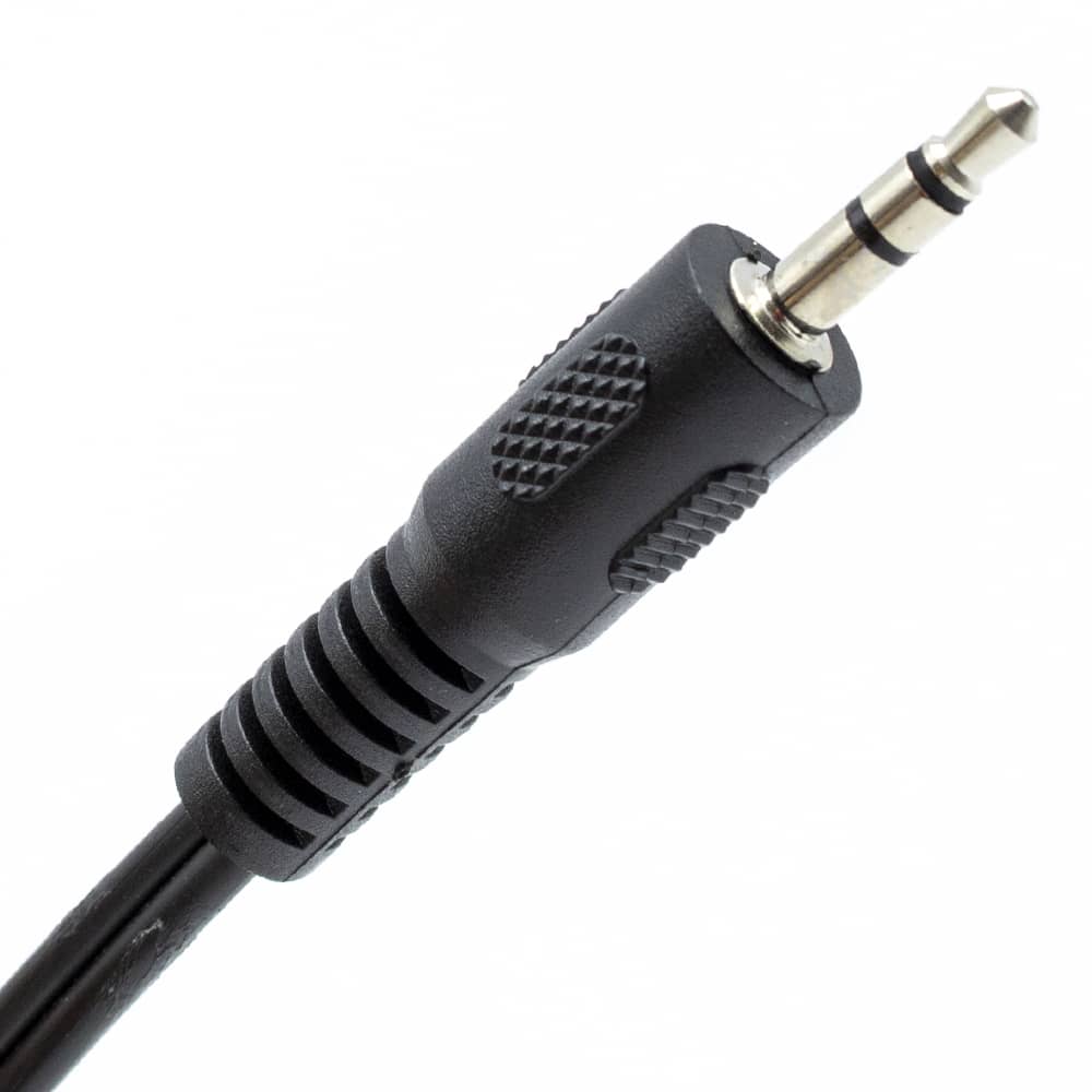 Cable de audio estereo jack  6.35 hembra a jack 3.5 macho 0.20 M Negro