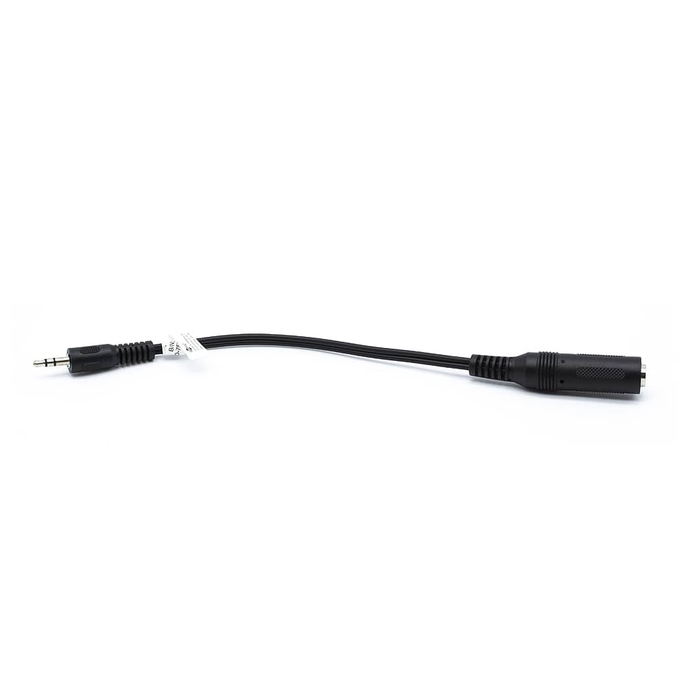 Cable de audio estereo jack  6.35 hembra a jack 3.5 macho 0.20 M Negro