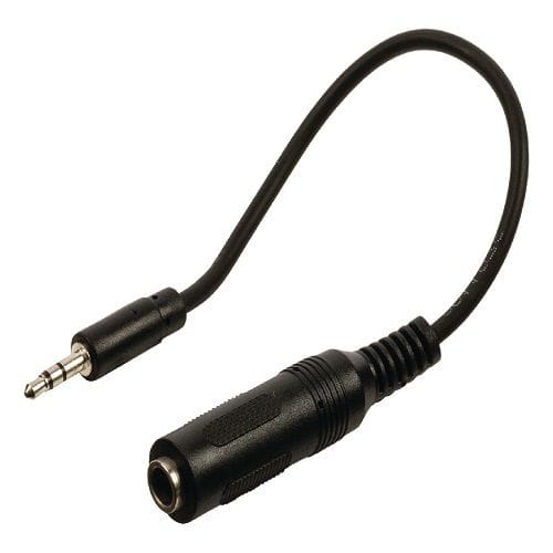 Vagabundo Promesa ganador Cable de audio estereo jack 6.35 hembra a jack 3.5 macho 0.20 M Negro