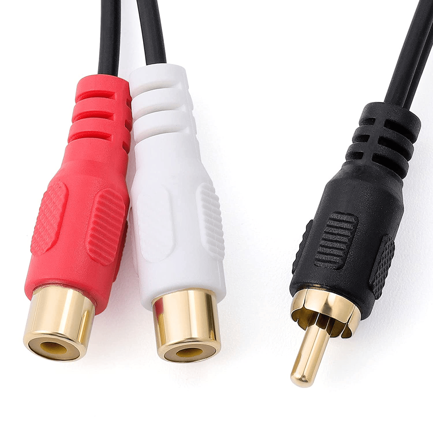 Cable de audio mono 2x rca /H - rca /M 0.20 M Negro