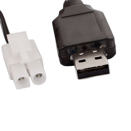 Cable de carga USB para coche RC 9.6 V 200mA 0.50 M Negro