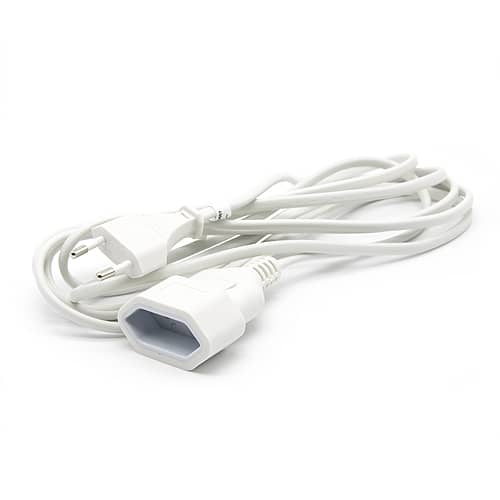 Cable de extension alimentacion CEE 7/16 2 M Blanco