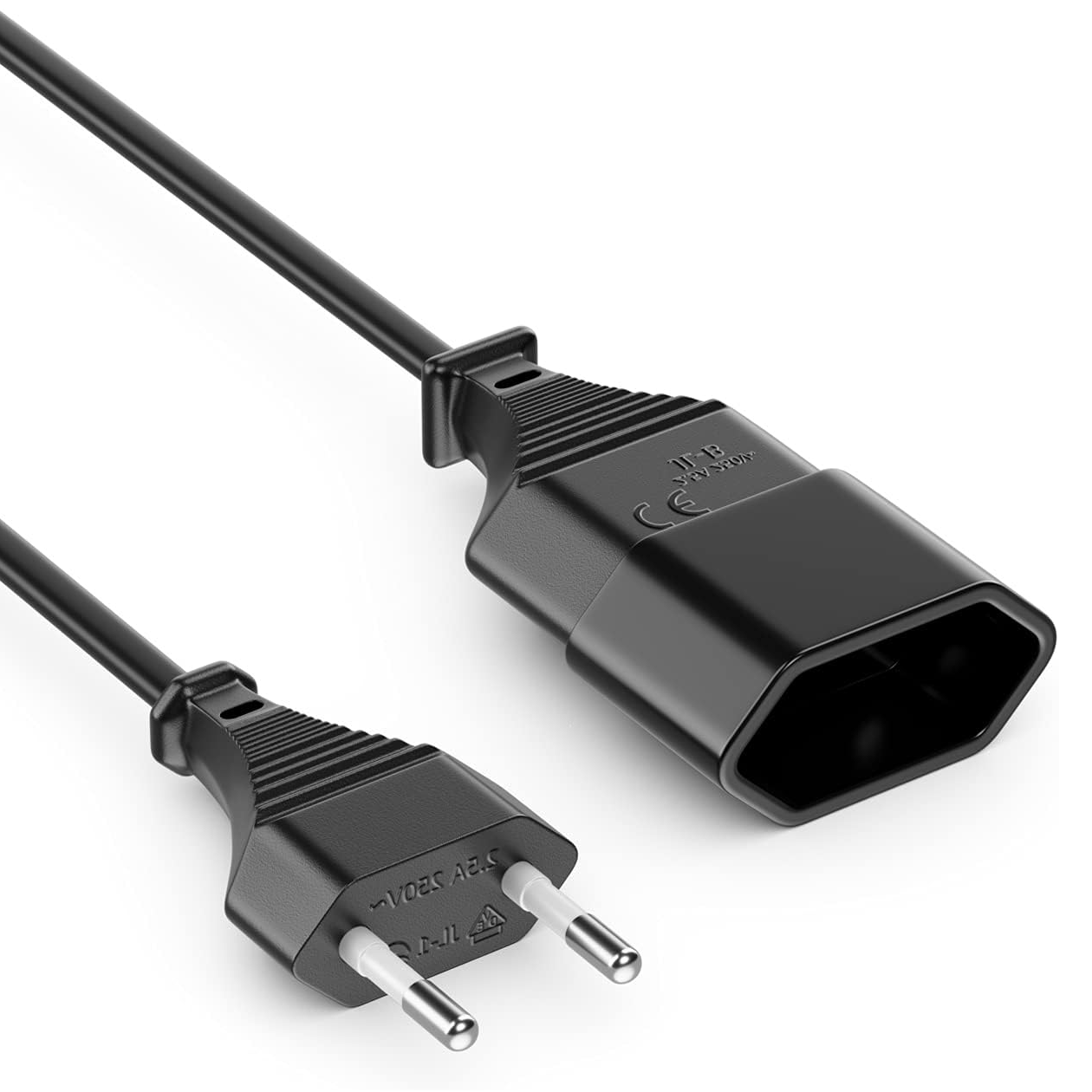 Alargador de corriente CEE 7/16 5 M Negro