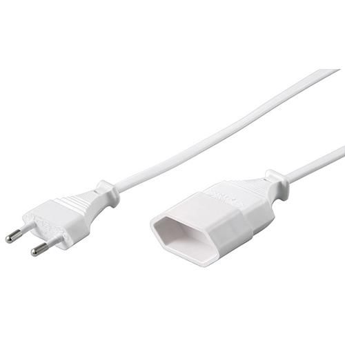 Cable de extension alimentacion CEE 7/16 2 M Blanco