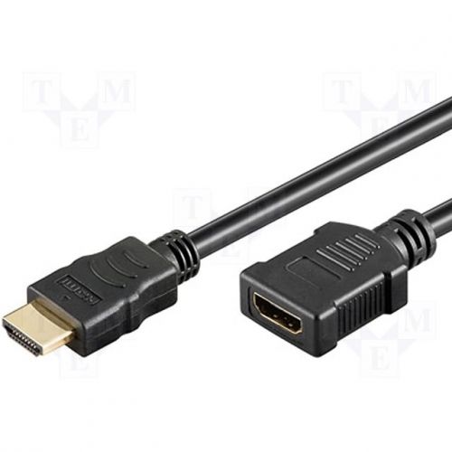 Cable de extension hdmi Ethernet contactos dorados 5 M Negro