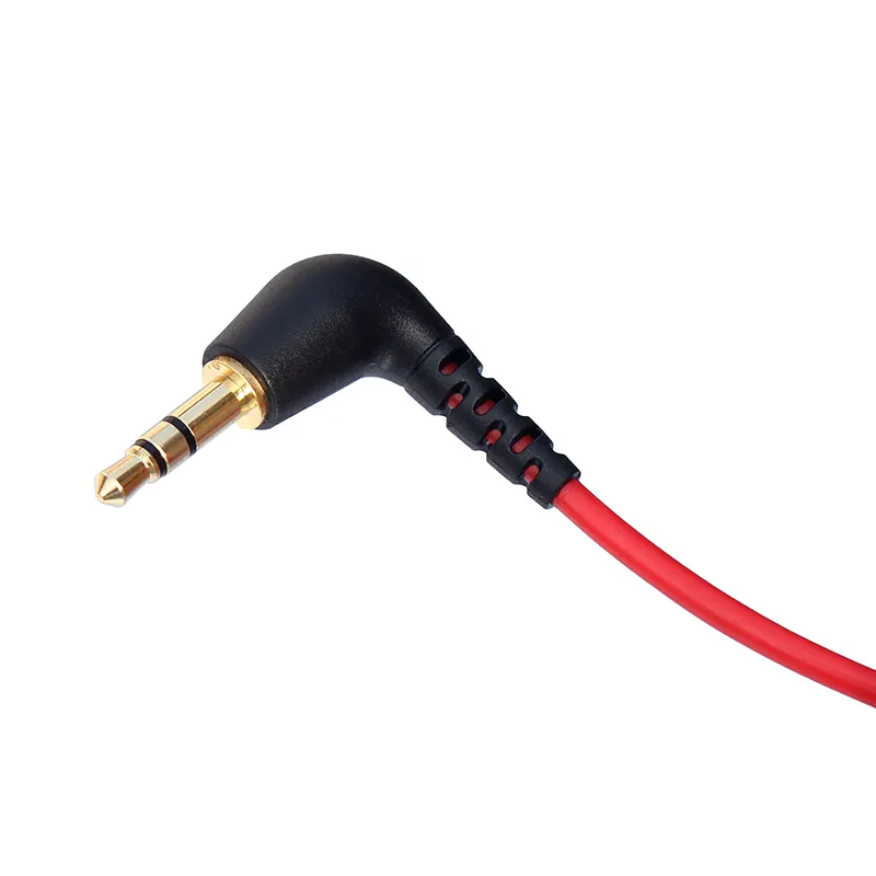 Cable de micrófono TRS a TRS de 3,5mm espira 0.20 M Rojo