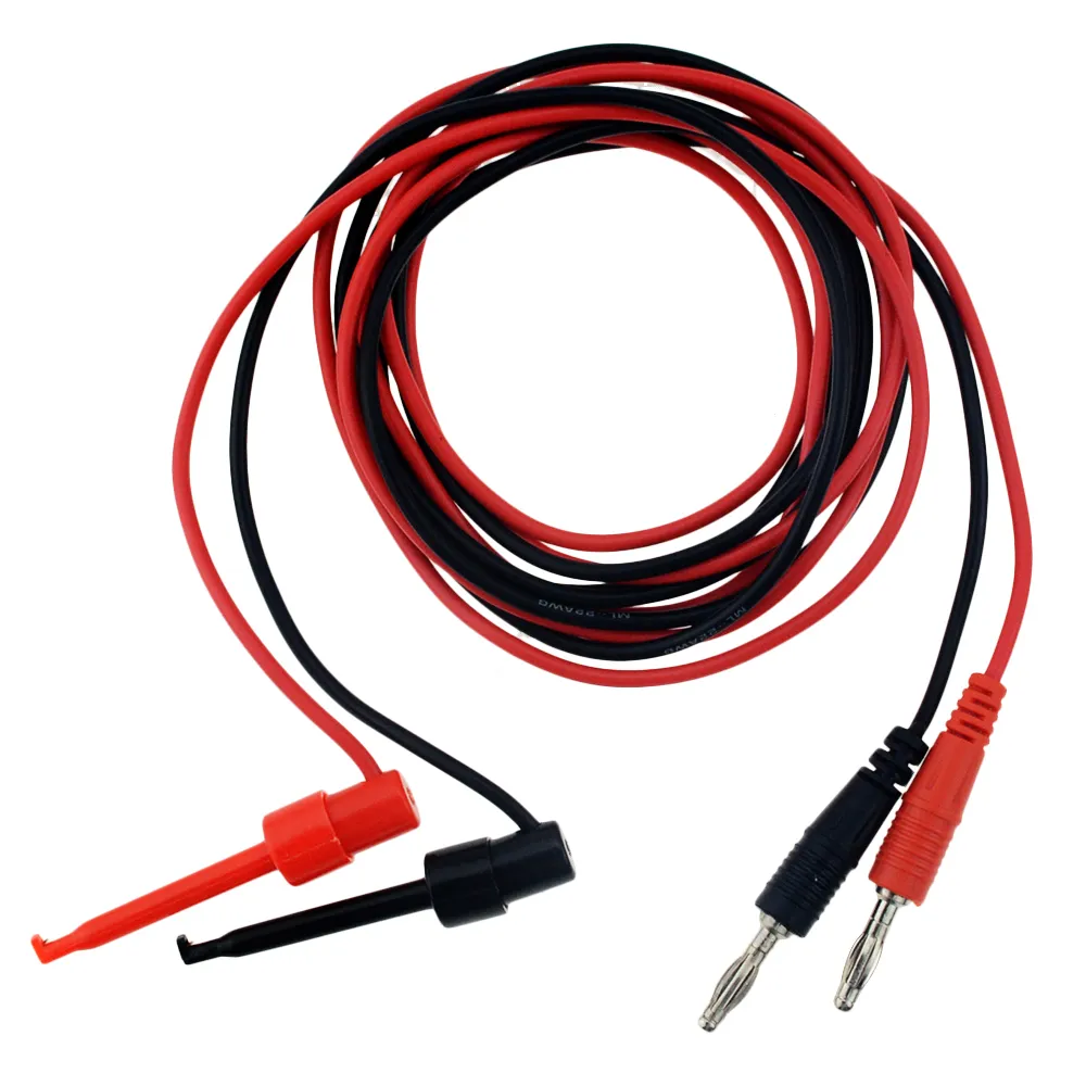 Cable de prueba banana de 4mm a gancho de prueba 1 M Multicolor