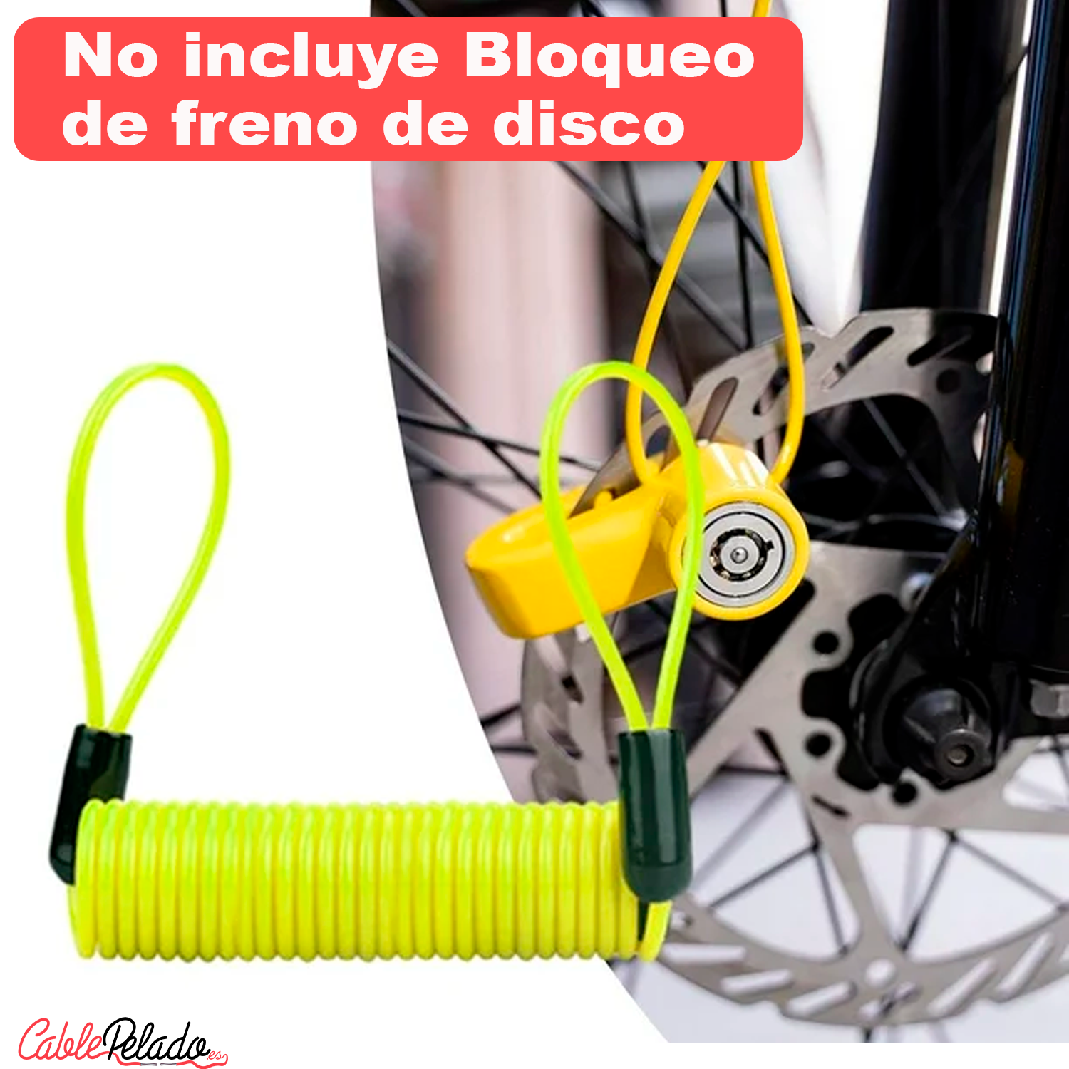 Cable de Recordatorio de Bloqueo  Amarillo