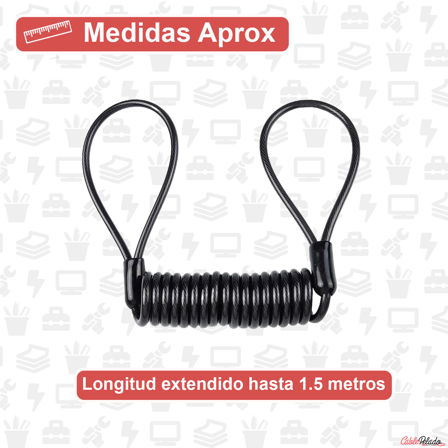 Cable De Recordatorio De Bloqueo  Negro