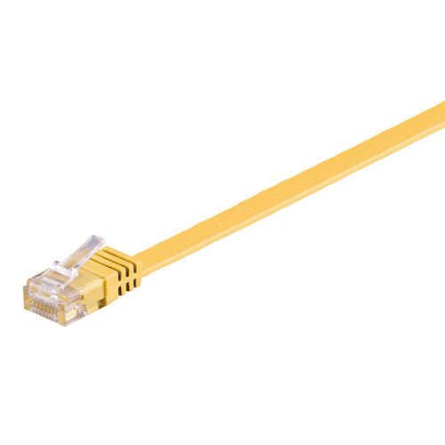 Cable de red plano UTP CAT6 0.50 M Amarillo