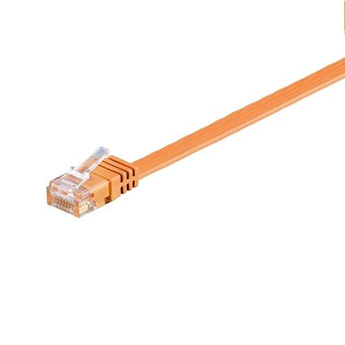 Cable de red plano UTP CAT6 1 M Naranja
