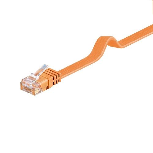 Cable de red plano UTP CAT6 1 M Naranja