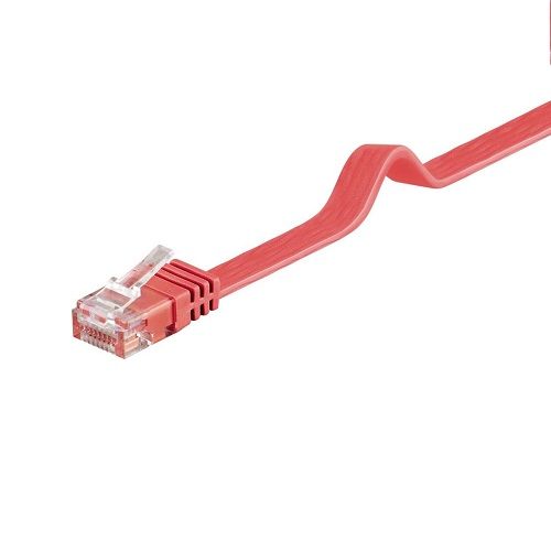Cable de red plano UTP CAT6 1 M Rojo