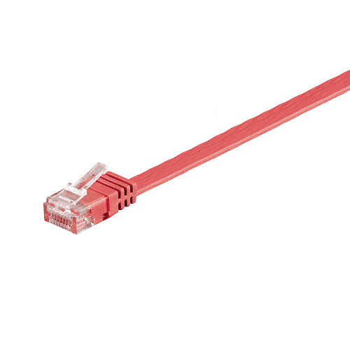 Cable de red plano UTP CAT6 1 M Rojo