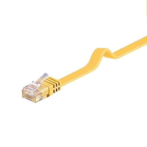 Cable de red plano UTP CAT6 0.50 M Amarillo