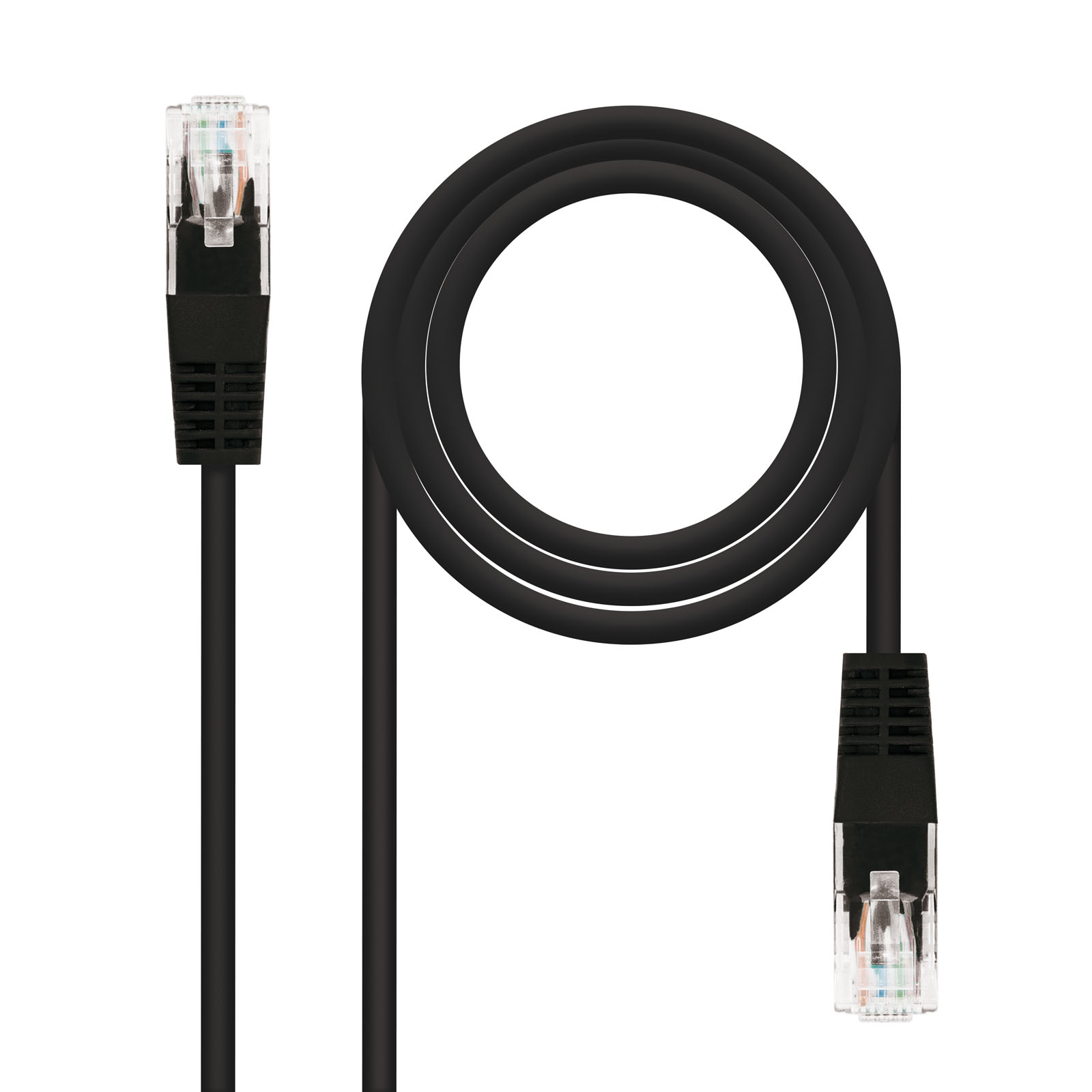 Cable de red UTP CAT5E 0.50 M Negro