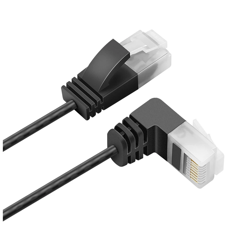 Cable de red UTP CAT5E 1x 90 grados 10 M Negro