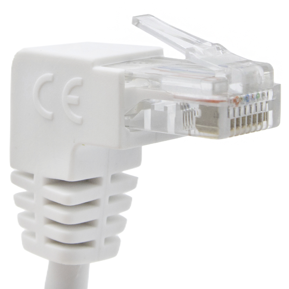 Cable de red UTP CAT5E 1x 90 grados 5 M Blanco