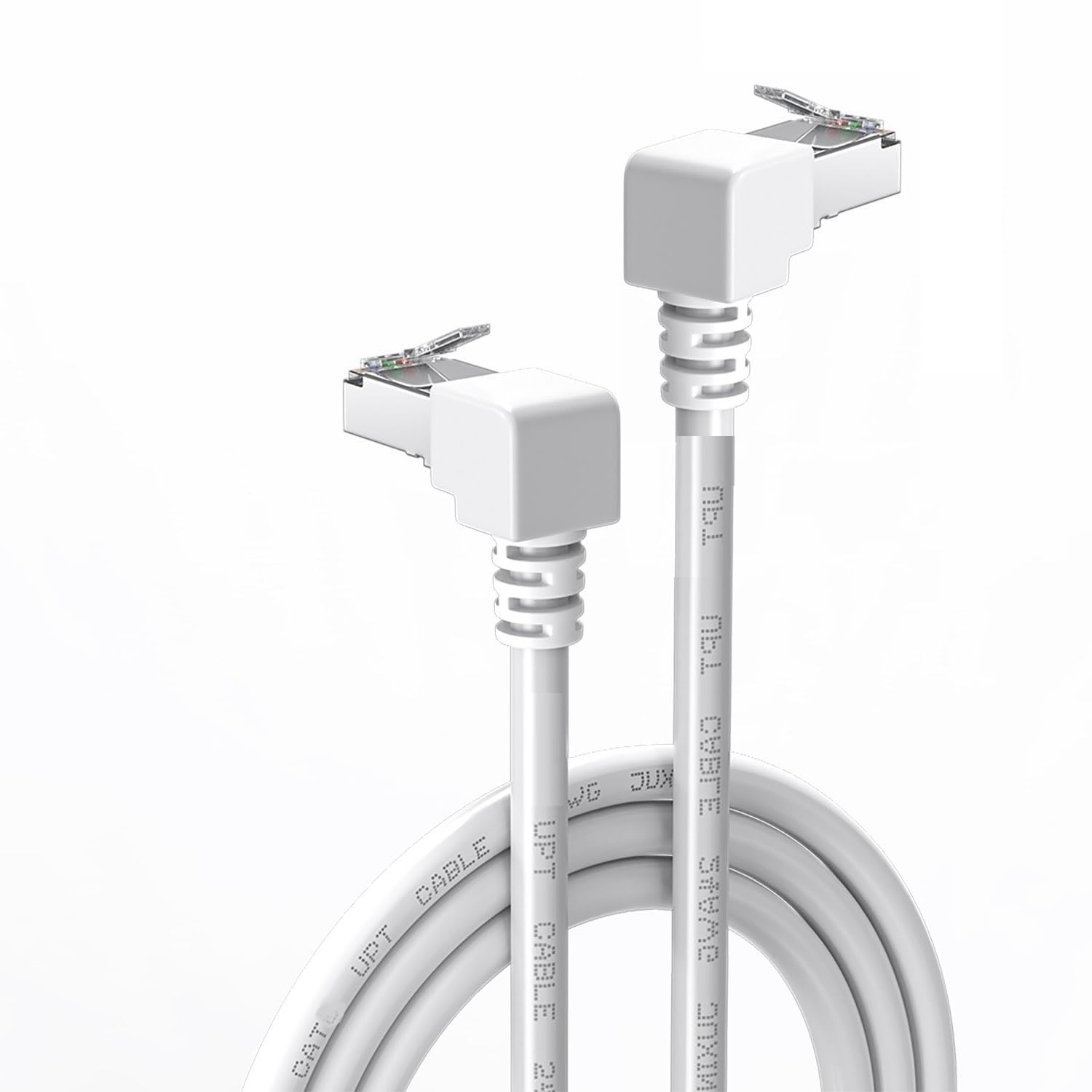 Cable de red UTP CAT5E 2x 90 grados 0.50 M Blanco