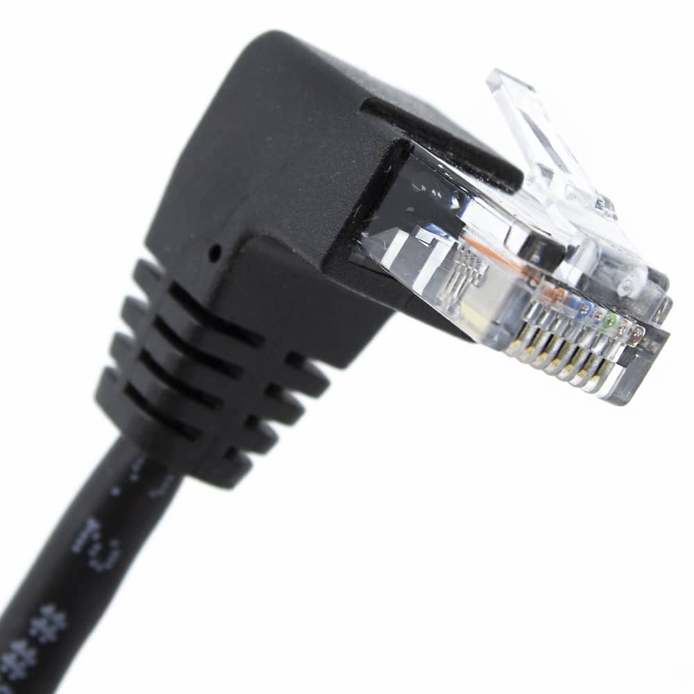 Cable de red UTP CAT5E 2x 90 grados 1 M Negro