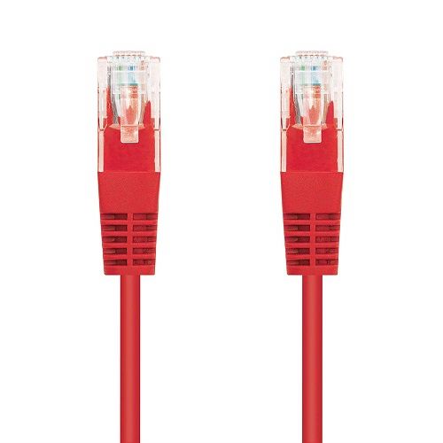 Cable de red UTP CAT5E 0.50 M Rojo