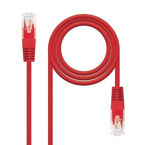 Cable de red UTP CAT5E 0.50 M Rojo