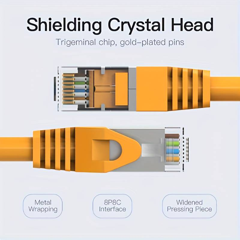 Cable de red UTP CAT6a 0.50 M Amarillo