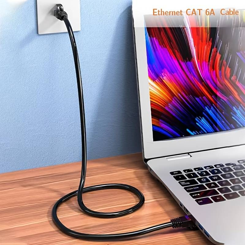 Cable de red UTP CAT6a 1 M Negro