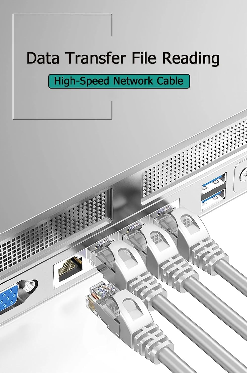 Cable de red UTP CAT6a 2 M Blanco