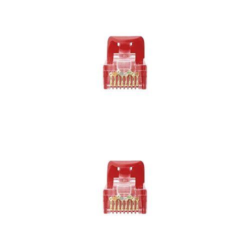 Cable de red UTP CAT6a 1 M Rojo