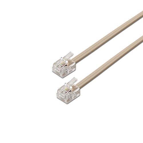 Cable de telefono RJ11 6P4C M-M 2 M Beige