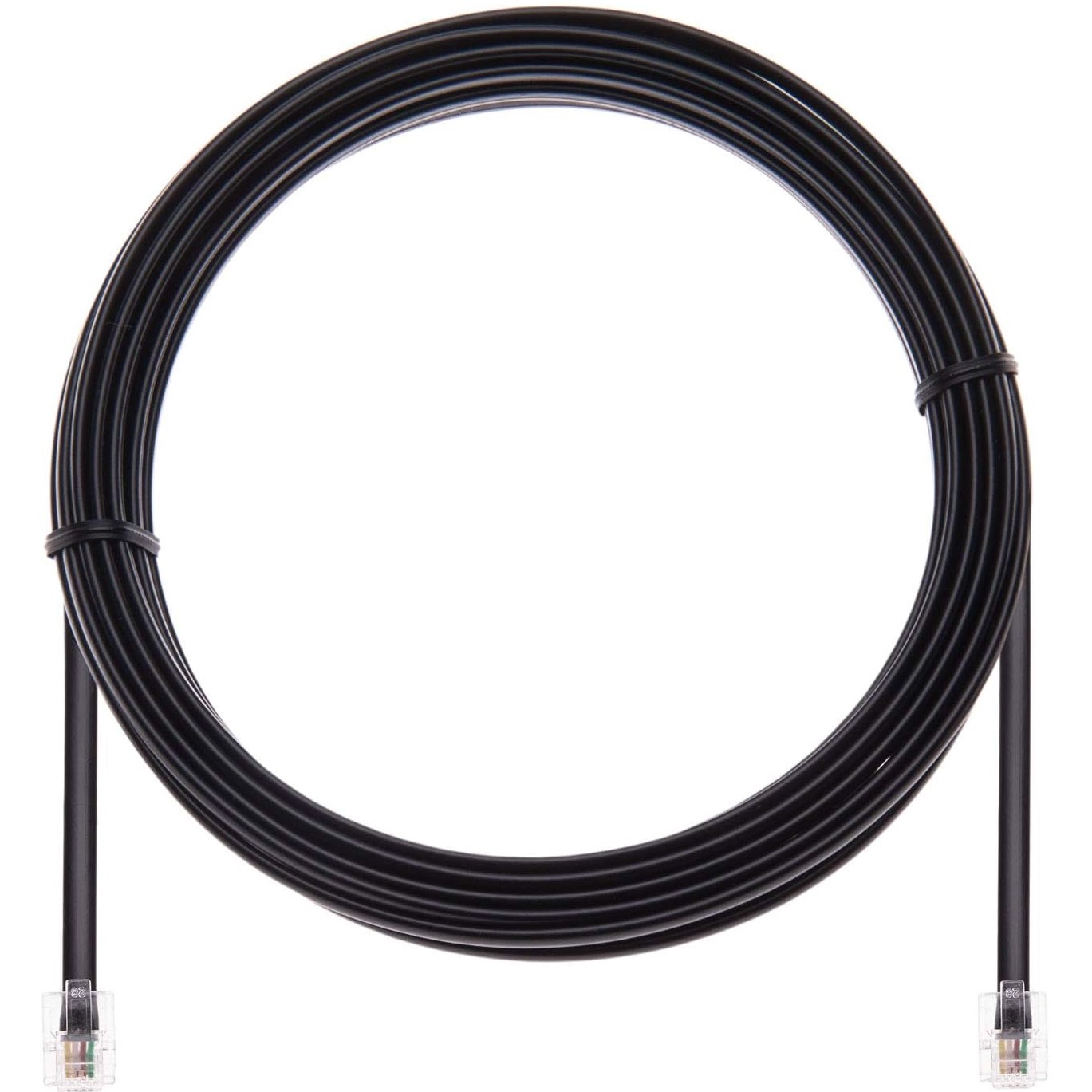 Cable de telefono RJ11 6P4C M-M 15 M Negro