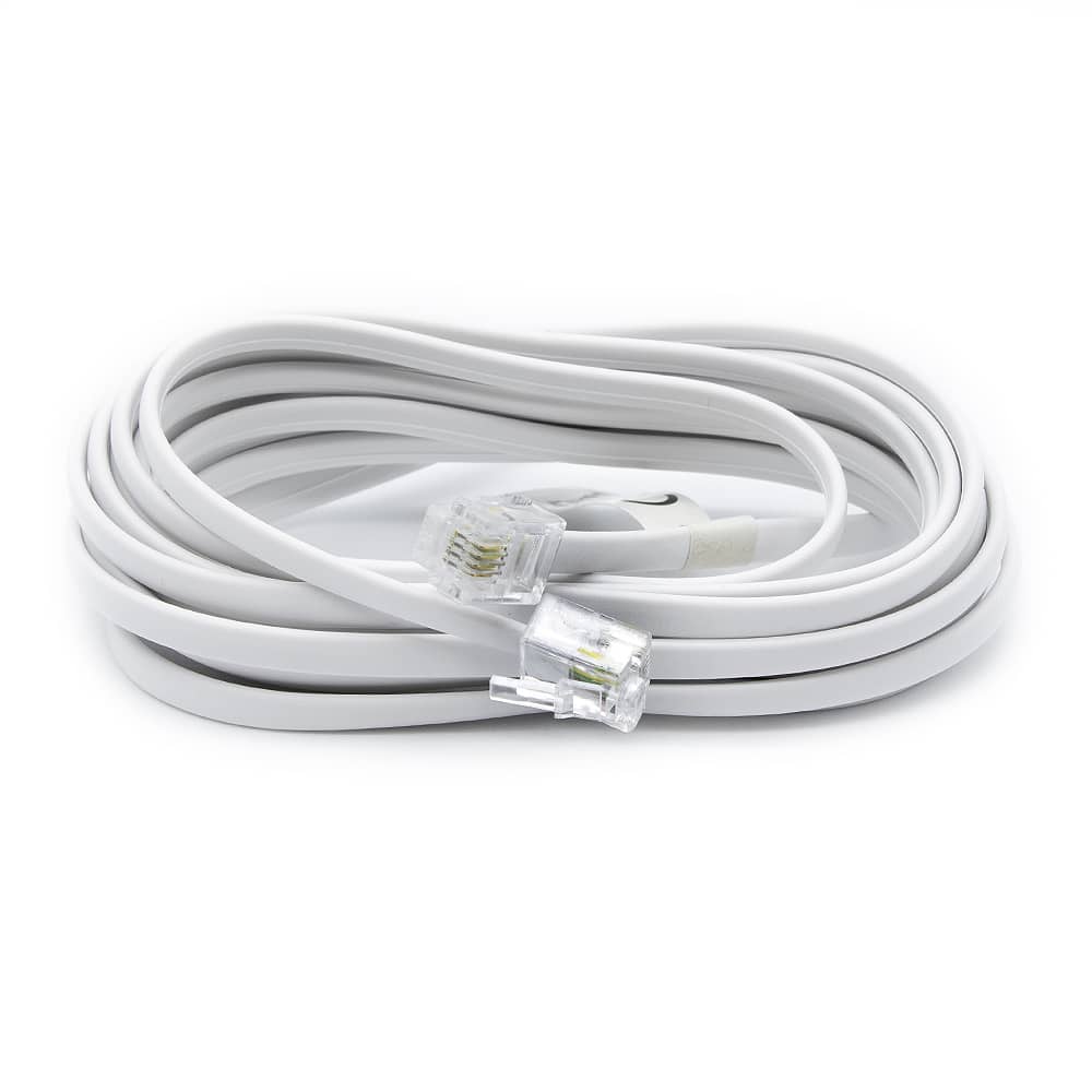 Cable de telefono RJ11 6P4C M-M 3 M Blanco