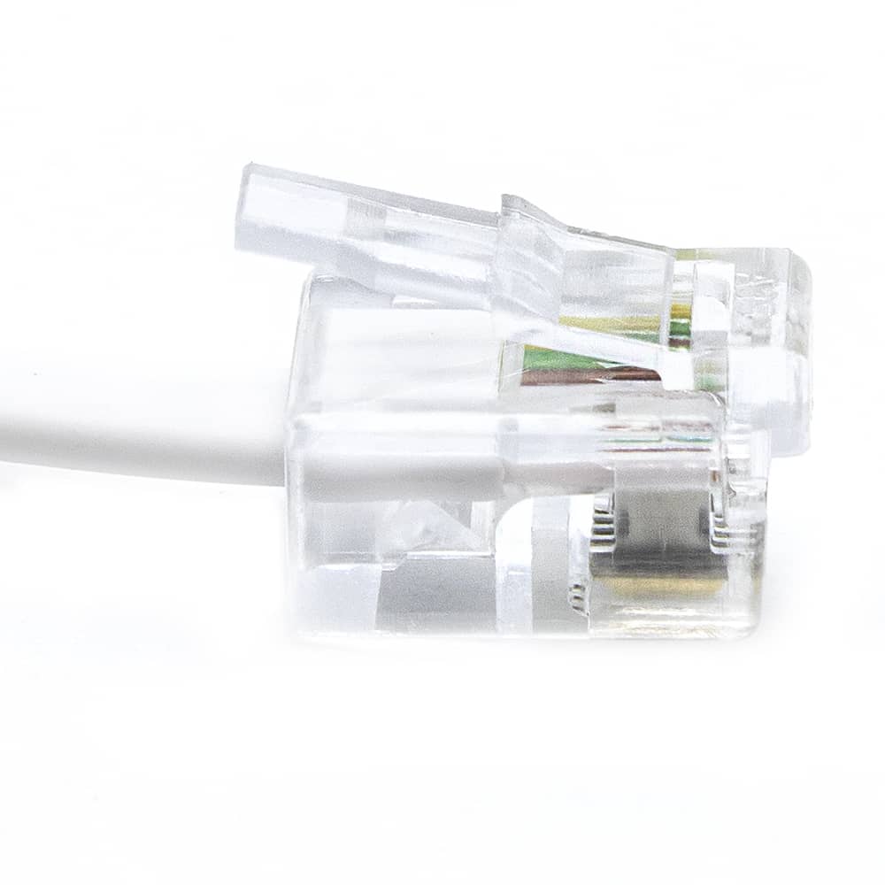 Cable de telefono RJ11 6P4C M-M 3 M Blanco