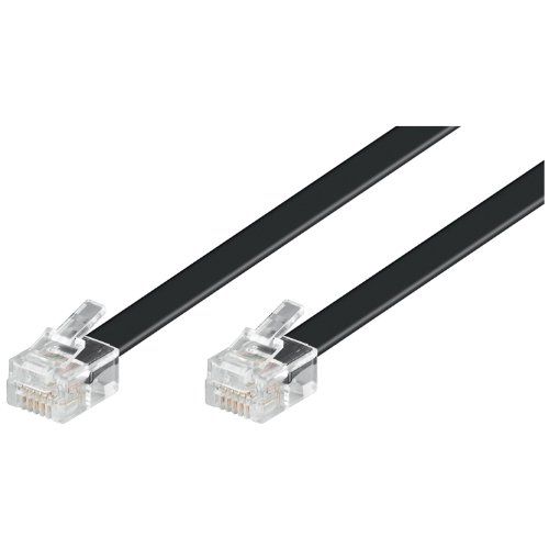 Cable de telefono RJ11 6P4C M-M 6 M Negro