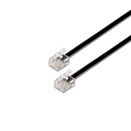 Cable de telefono RJ11 6P4C M-M 2 M Negro