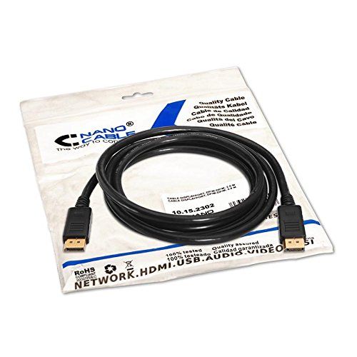 Cable DisplayPort DP macho a DP macho 2 M Negro