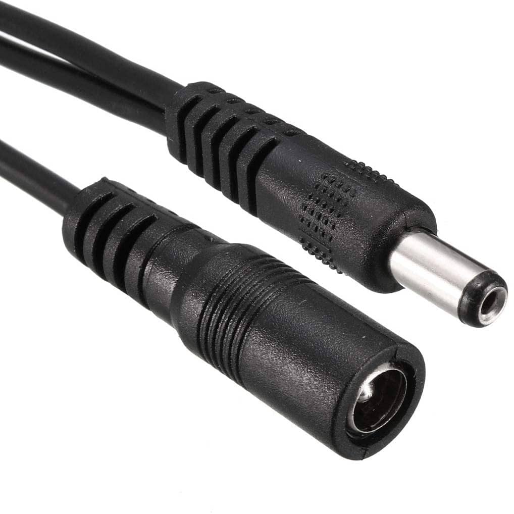 Cable Divisor Corriente CC para CCTV 5.5x2.1mm 0.15 M Negro