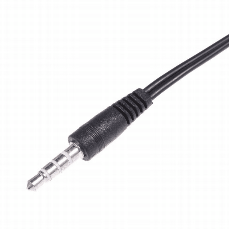 Cable divisor para auriculares y microfono jack 3.5 de 4 pin 0.30 M Negro