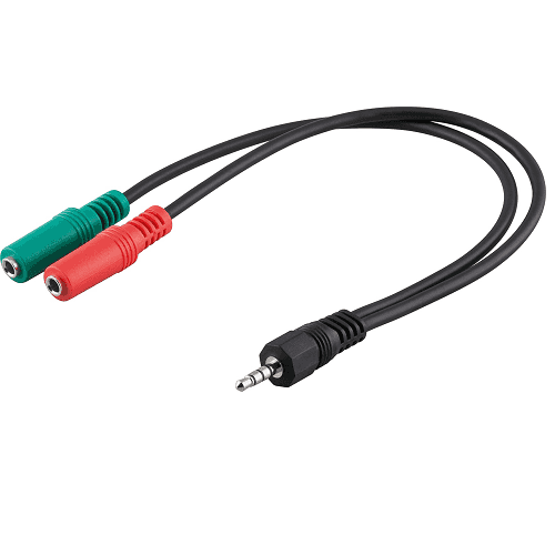 Cable divisor para auriculares y microfono jack 3.5 de 4 pin 0.30 M Ne