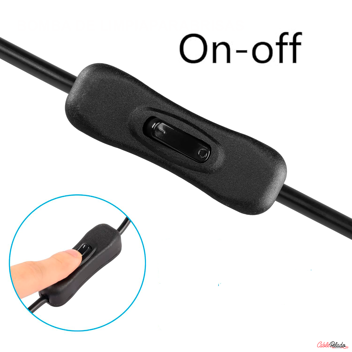 Cable Ethernet Cat5E Con Interruptor De Encendido/Apagado De Alta Velocidad RJ45 0.50 M Negro