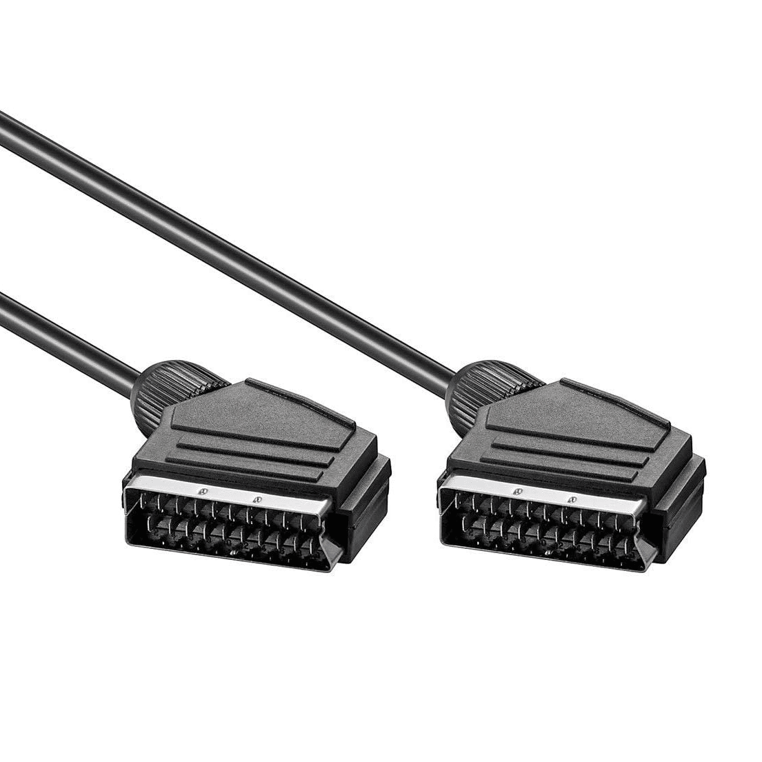 Cable euroconector-Scart M-M 5 M Negro